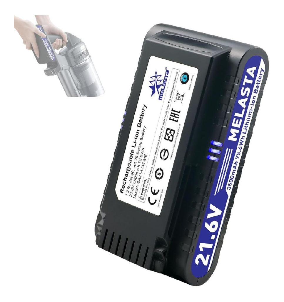 Batterie VCASBT90 melasta destine a Samsung JET75/JET90/JET75 Pet/JET75 Completo/JET90 Multi/JET90 Pet/JET90 Completo Serie Aspirateurs 216V 3500mAh LiION Batteries
