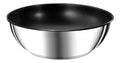 Preference Poele Ingenio Wok Acier Inoxydable 26 cm Wok inox induction adaptable four ainsi que frigo Revetement Titanium 6X antiadhesif Poignee amovible brevetee Empilable