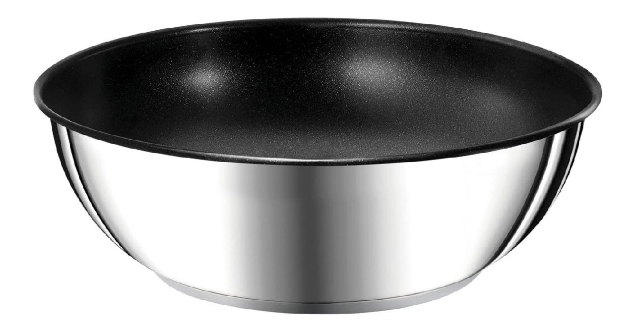 Preference Poele Ingenio Wok Acier Inoxydable 26 cm Wok inox induction adaptable four ainsi que frigo Revetement Titanium 6X antiadhesif Poignee amovible brevetee Empilable