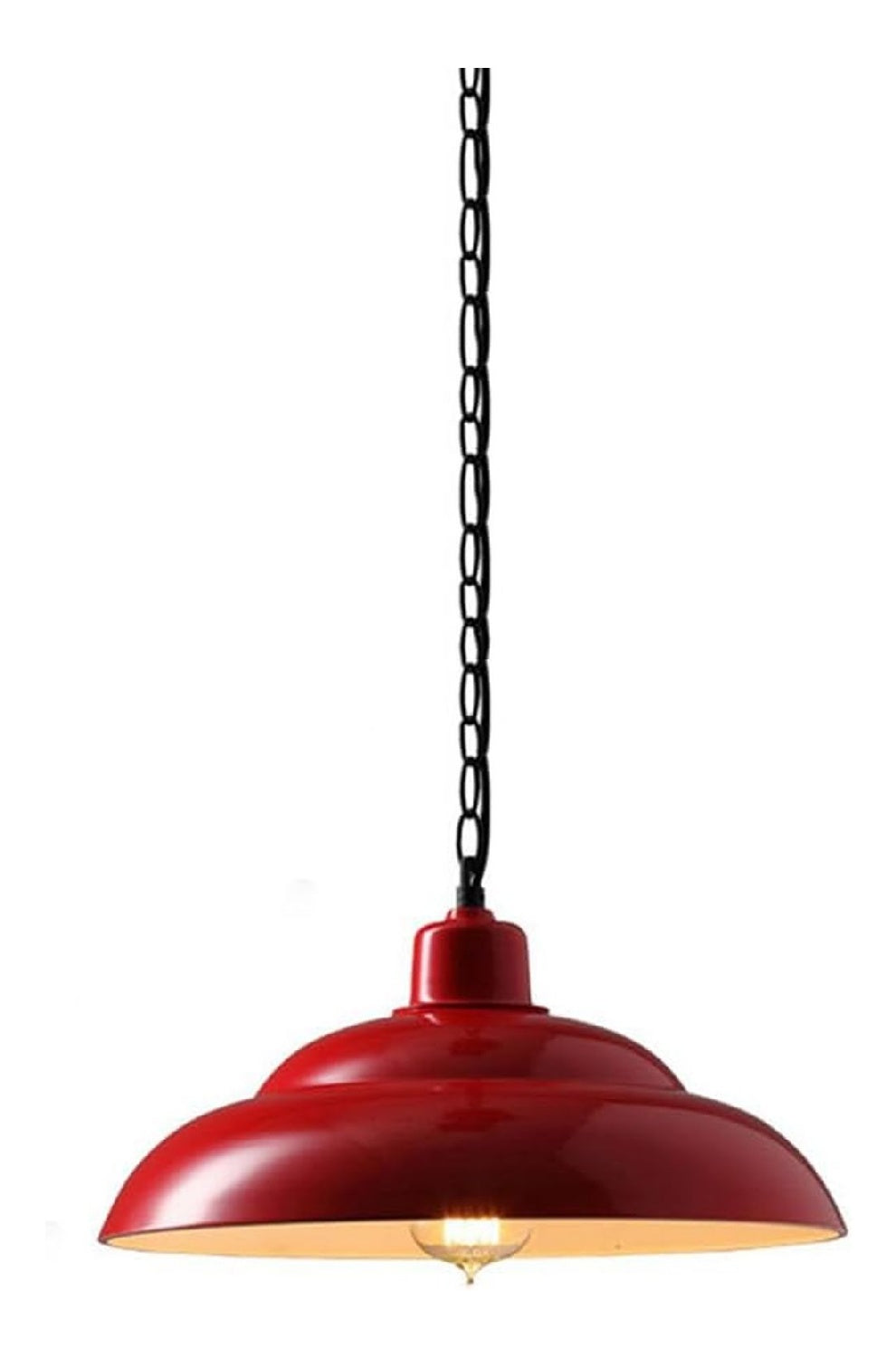 Luminaire Ambre et Rouge a silhouette graphique de type lustre 60 W
