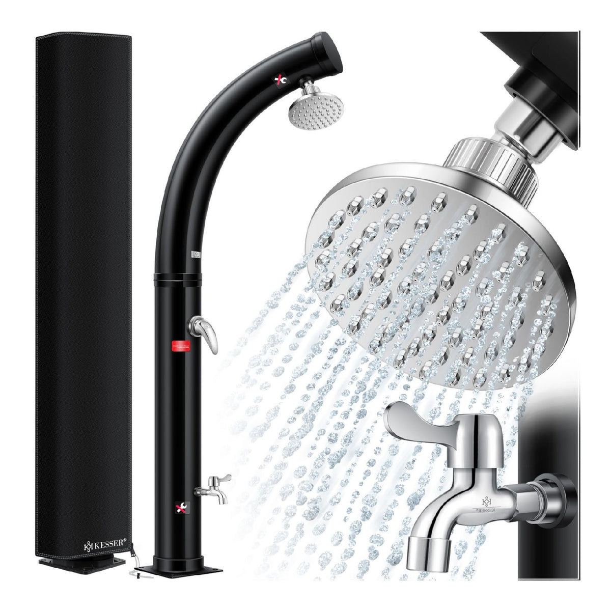 Douche douches de jardin courbe chaude