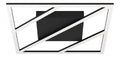 Luminaire Noir et Blanc a silhouette graphique de type plafonnier TL-5454