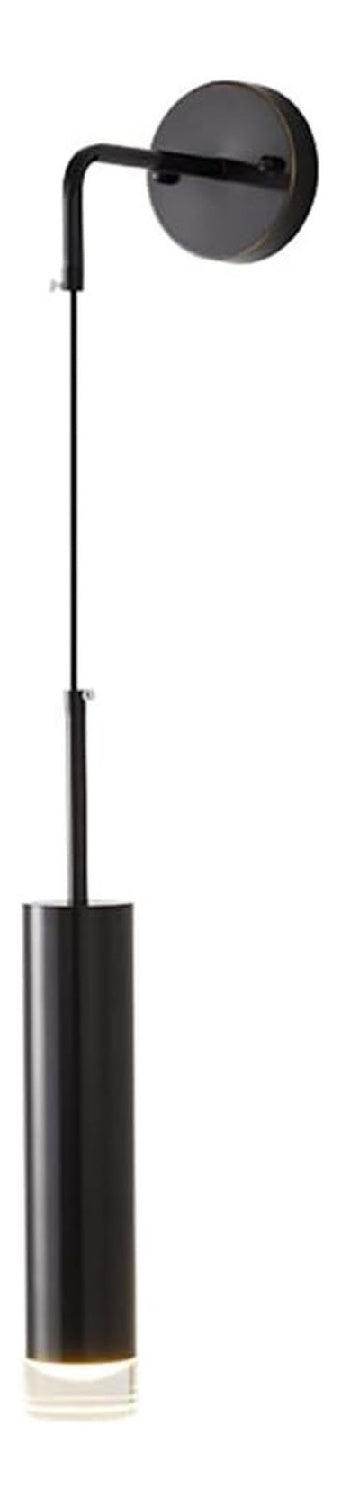 Applique murale Noir et Ambre a presence elegante et lumiere agreable 6W