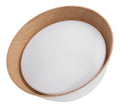 Luminaire Blanc et Ambre a silhouette graphique de type suspension
