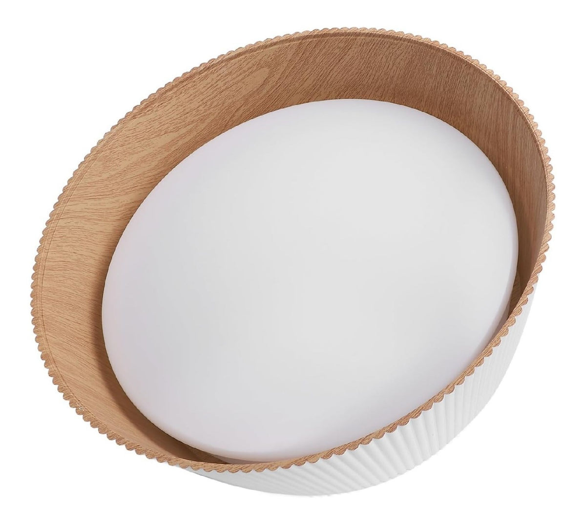 Luminaire Blanc et Ambre a silhouette graphique de type suspension
