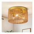 Plafonnier Ambre et Rouge a presence elegante et lumiere agreable 60 W