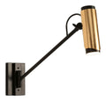 Luminaire Noir et Ambre a silhouette graphique de type applique murale E14