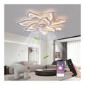 Luminaire Blanc et Ambre a silhouette graphique de type plafonnier 100W 3000K