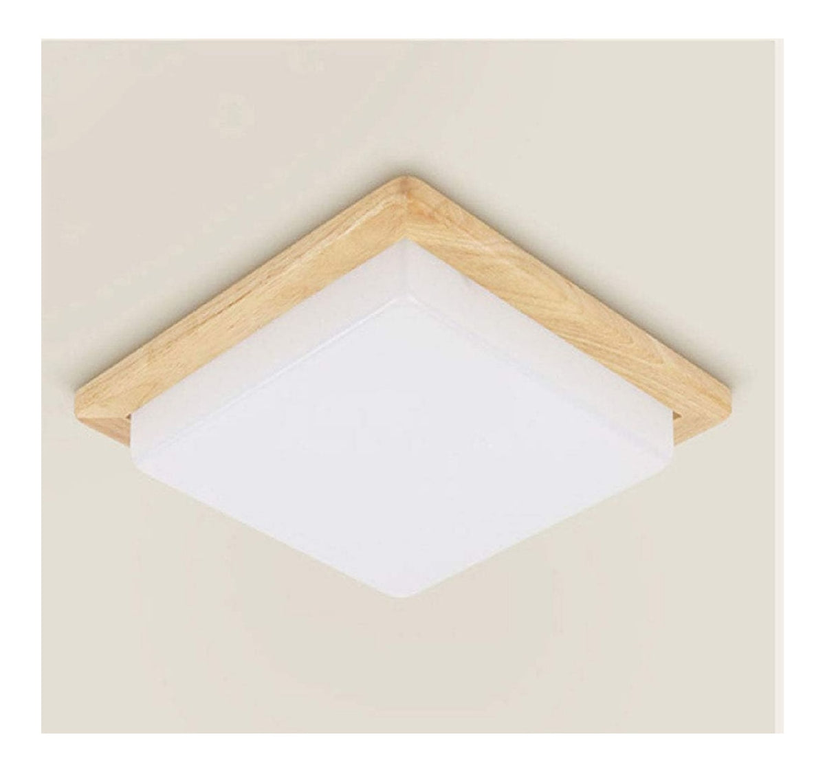 Plafonnier Blanc et Ambre a presence elegante et lumiere agreable 24W