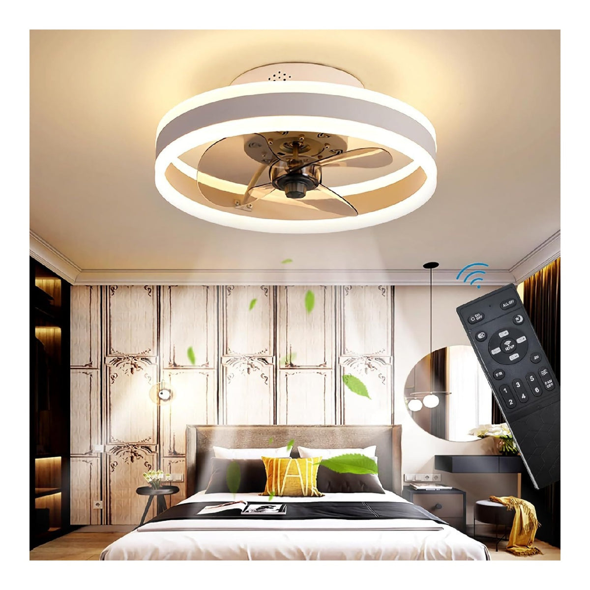 Luminaire Noir et Blanc a silhouette graphique de type plafonnier 24W 3000K