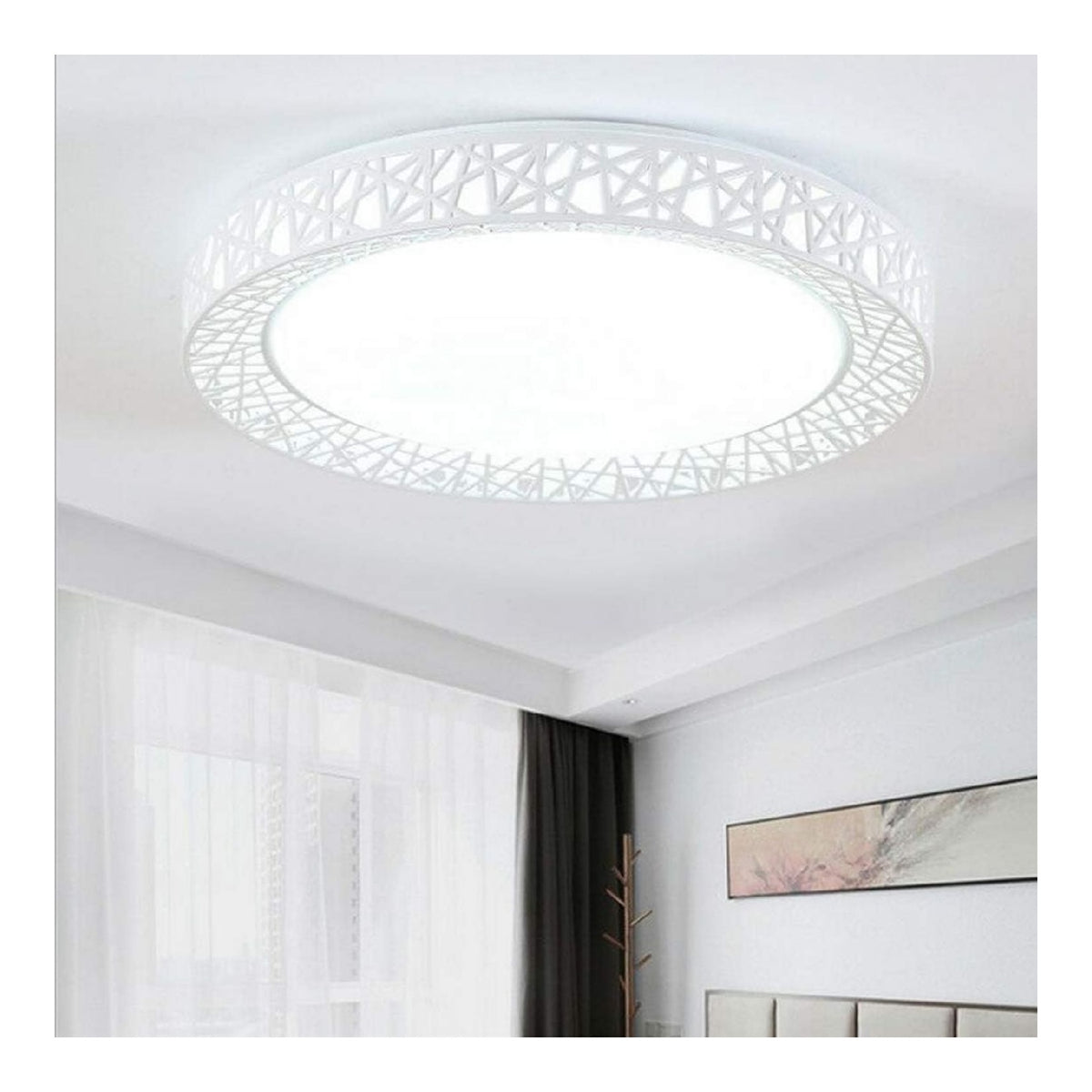 Plafonnier Blanc et Ambre au style moderne avec conception fonctionnelle 3000 K YC-3079