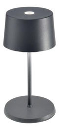 Luminaire Gris et Rouge a silhouette graphique de type lampe de table IP65 3000 K