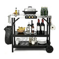 Chariots pour barbecue gymax desserte haute performance
