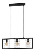 Suspension Noir a presence elegante et lumiere agreable 40 W E27