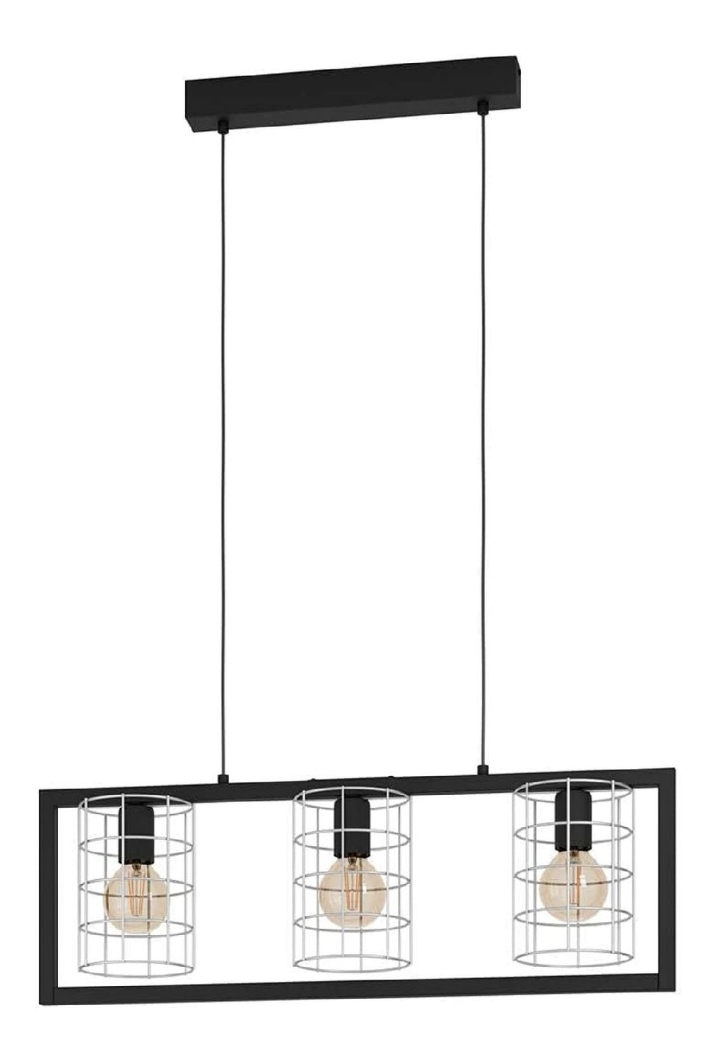 Suspension Noir a presence elegante et lumiere agreable 40 W E27