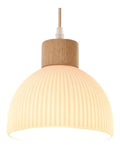 Solution lumineuse Ambre et Beige au dessin sobre en format suspension 60 W E27