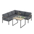 Ensembles de salons de jardin per gris et amovibles