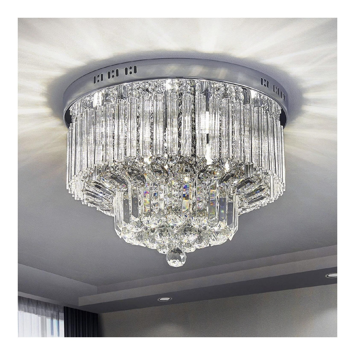 Solution lumineuse Ambre et Transparent au dessin sobre en format suspension