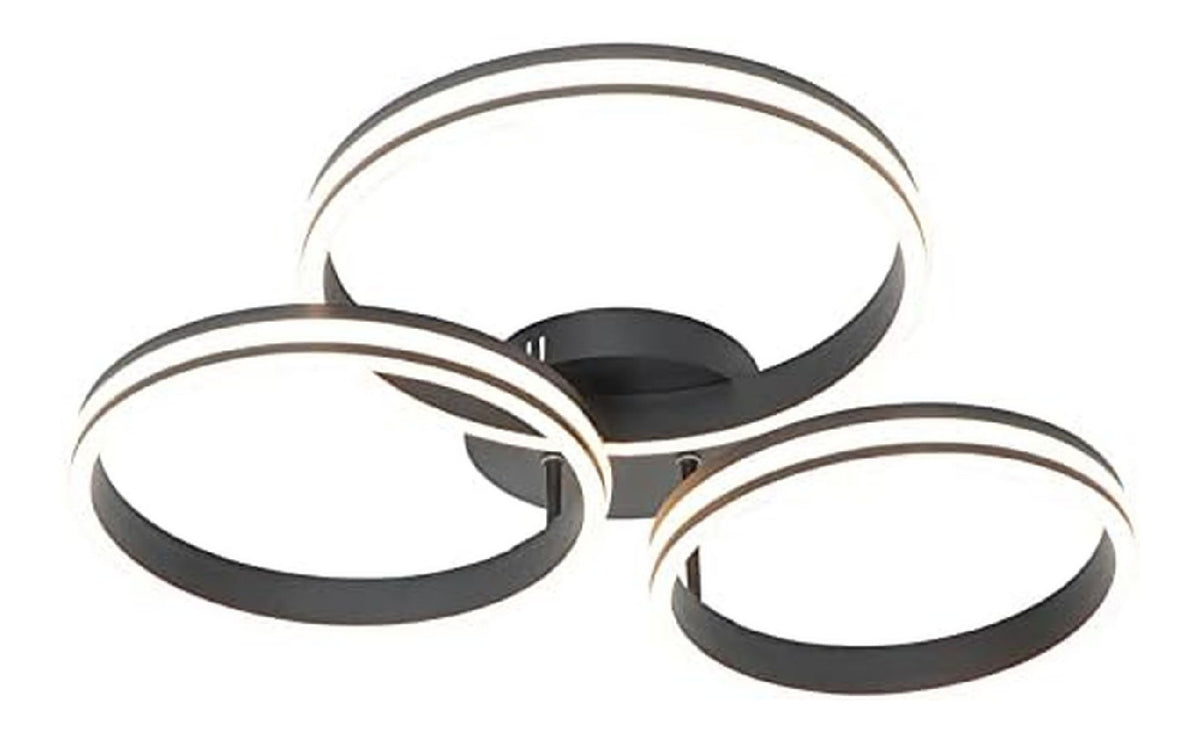 Plafonnier Noir et Ambre au style moderne avec conception fonctionnelle IP20