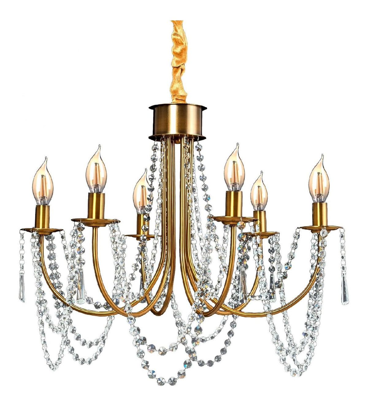Eclairage Dore et Ambre contemporain en version suspension E14