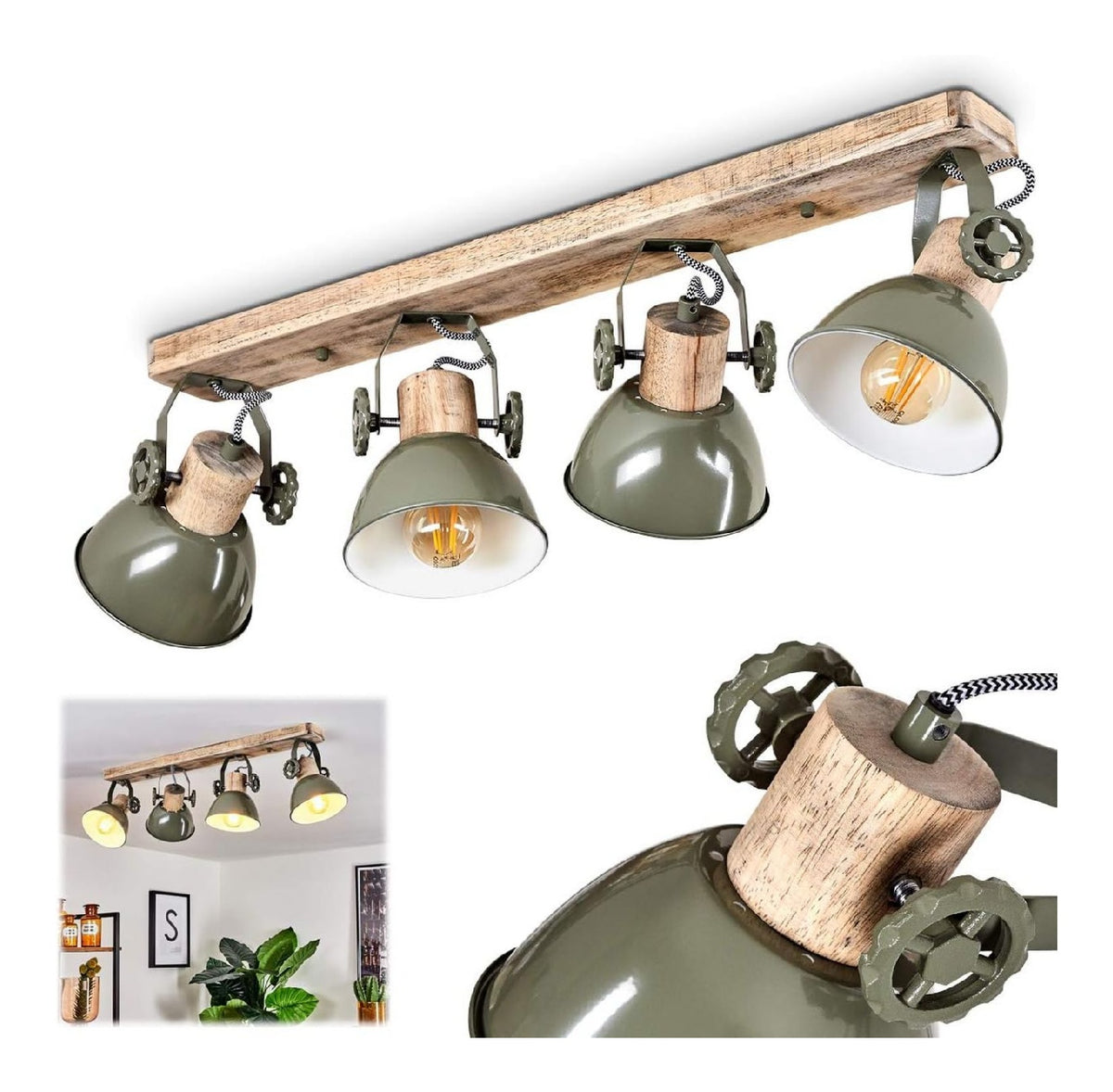 Spot de plafond Blanc et Ambre a presence elegante et lumiere agreable IP20 E27