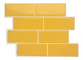 Smart Tiles Credunce adhesive Metro Jaune 2934x2128 cm Lot de 5 026 m^2 Lustree Resiste chaleur/humidite COV A Cuisine/Salle de bain Ideal locataires Fabrique au Canada