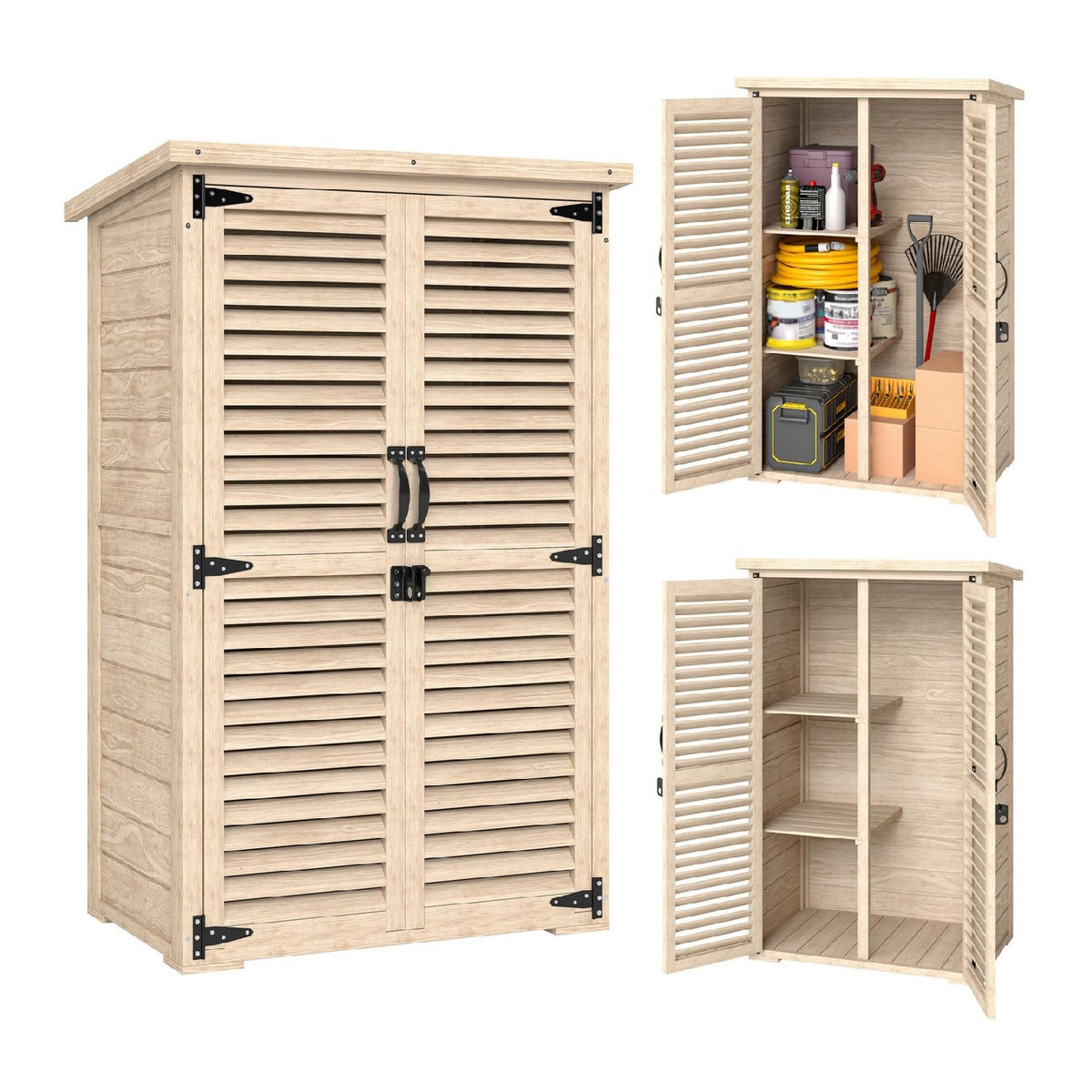 Remise tageres et toit placards et coffres de rangement