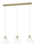 Suspension Dore aux lignes epurees avec eclairage confortable 40 W E27