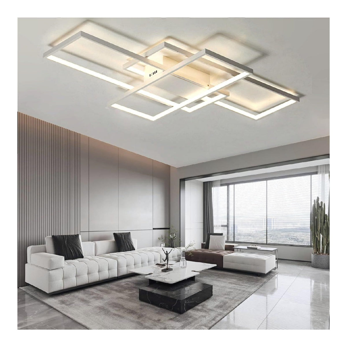 Solution lumineuse Blanc au dessin sobre en format plafonnier 82 W 3000 K