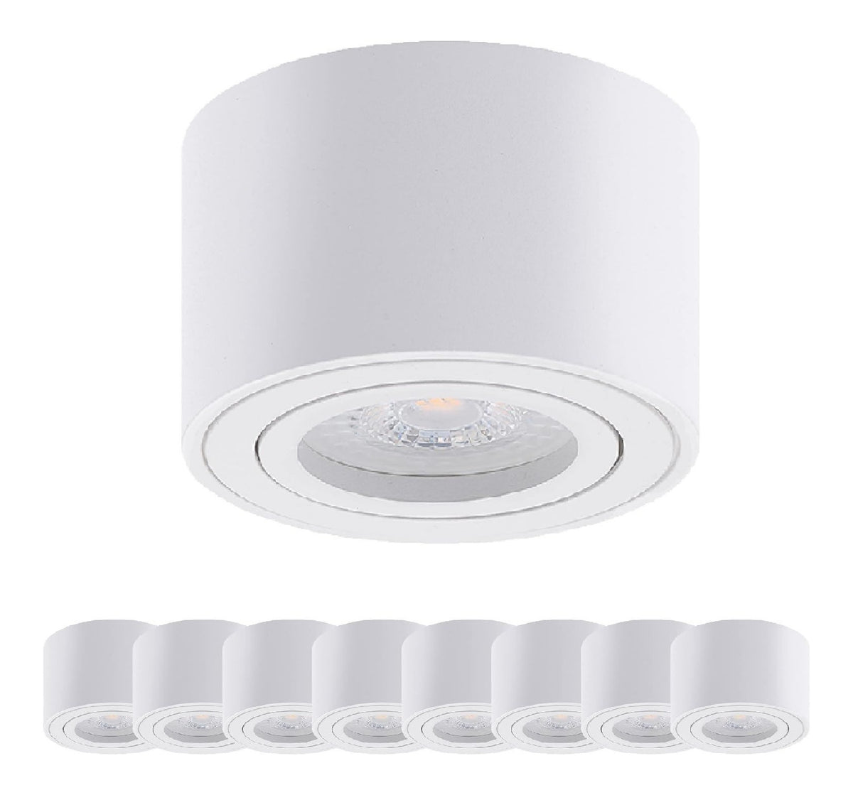 Solution lumineuse Blanc au dessin sobre en format spot de plafond 8 W 4000 K