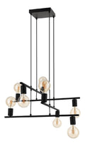 Suspension Noir et Rouge a presence elegante et lumiere agreable E27