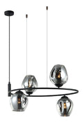 Suspension Noir aux lignes epurees avec eclairage confortable 40 W E27