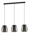 Luminaire Noir et Dore a silhouette graphique de type suspension 40 W E27