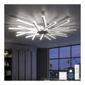 Solution lumineuse Noir et Blanc au dessin sobre en format lustre 126W