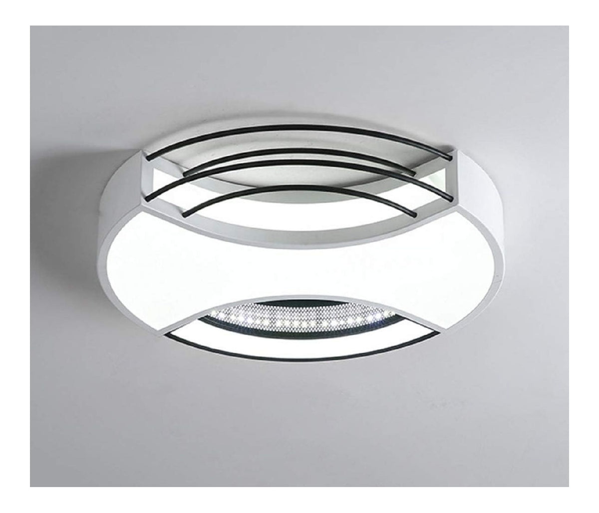 Solution lumineuse Noir et Blanc au dessin sobre en format plafonnier 48 W