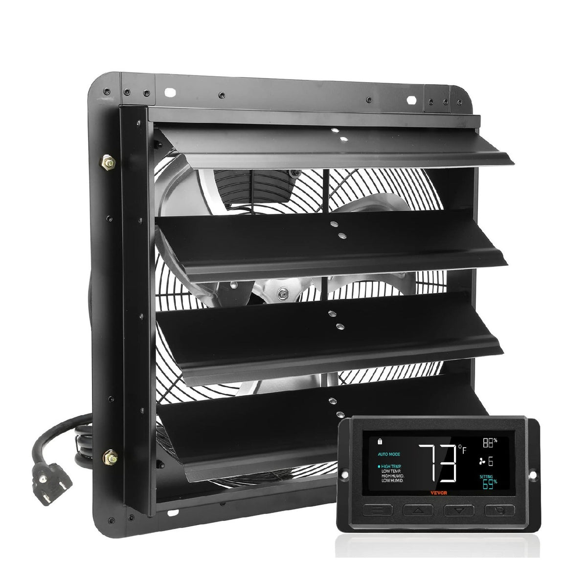 Equipement de ventilation d'extraction controleur et temperature