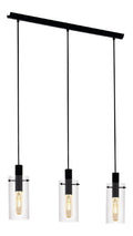 Luminaire Noir et Rouge a silhouette graphique de type suspension E27