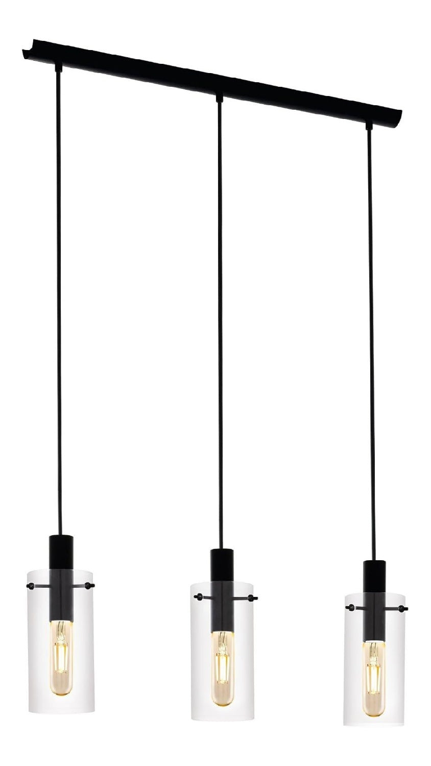 Luminaire Noir et Rouge a silhouette graphique de type suspension E27