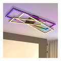 Luminaire Noir et Ambre a silhouette graphique de type plafonnier 36W