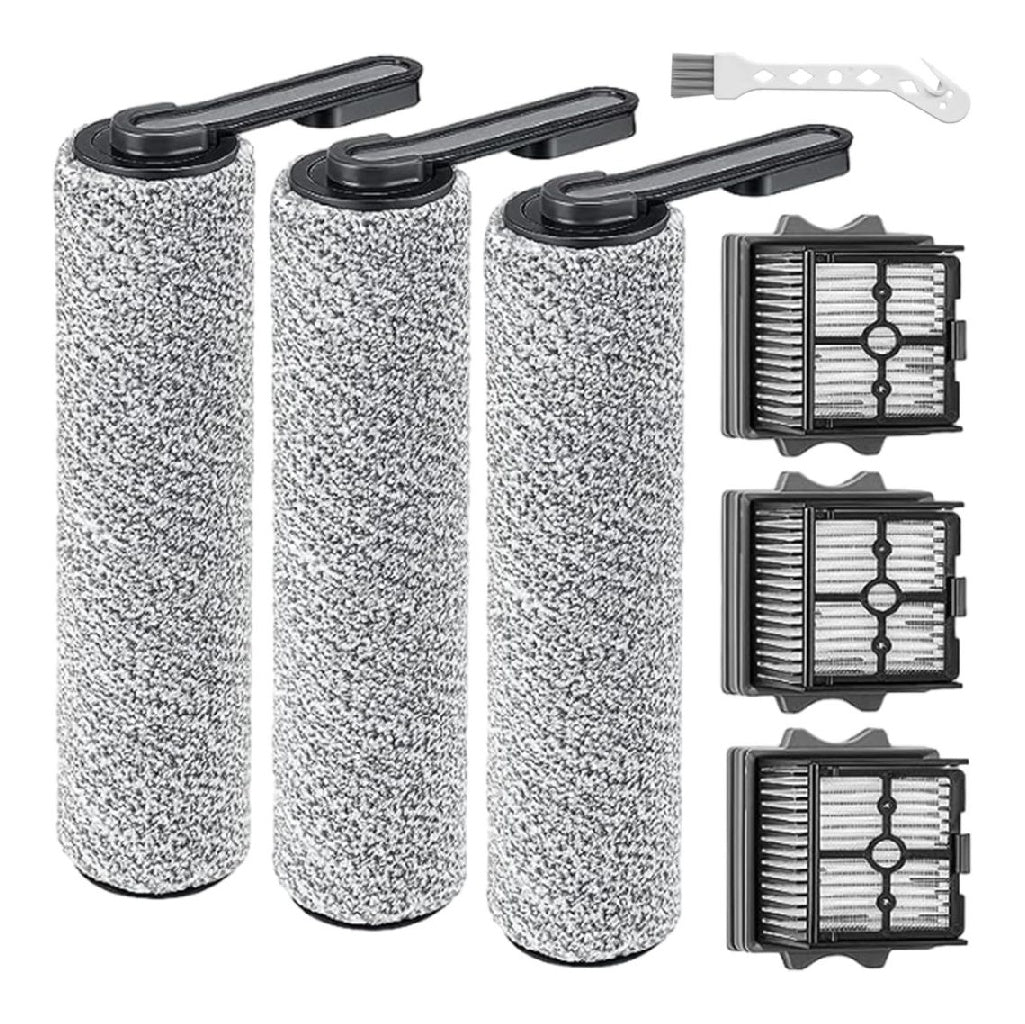 pieces pour 7 Tineco S5/S5 Pro/S5 Pro 2/S5 Extreme 3 rouleaux de brosse 3 filtres et 1 brosse de nettoyage destine a Floor One S5 S5 Pro S5 Pro 2 et S5 Extreme