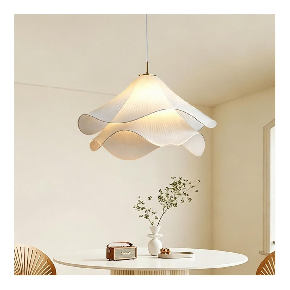 Suspension Ambre et Beige a presence elegante et lumiere agreable E27 ZQ-9513