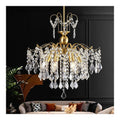 Luminaire Dore et Ambre a silhouette graphique de type lustre 40W E14