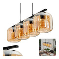Suspension Noir et Ambre au style moderne avec conception fonctionnelle 20 W IP 20 E27
