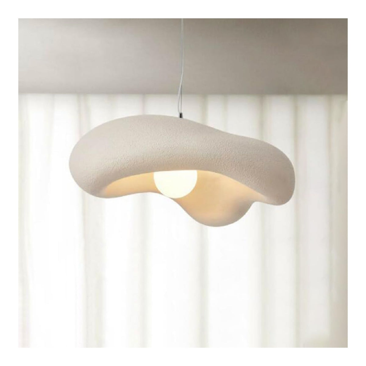 Suspension decoratif Blanc et Ambre avec diffusion lumineuse harmonieuse E27