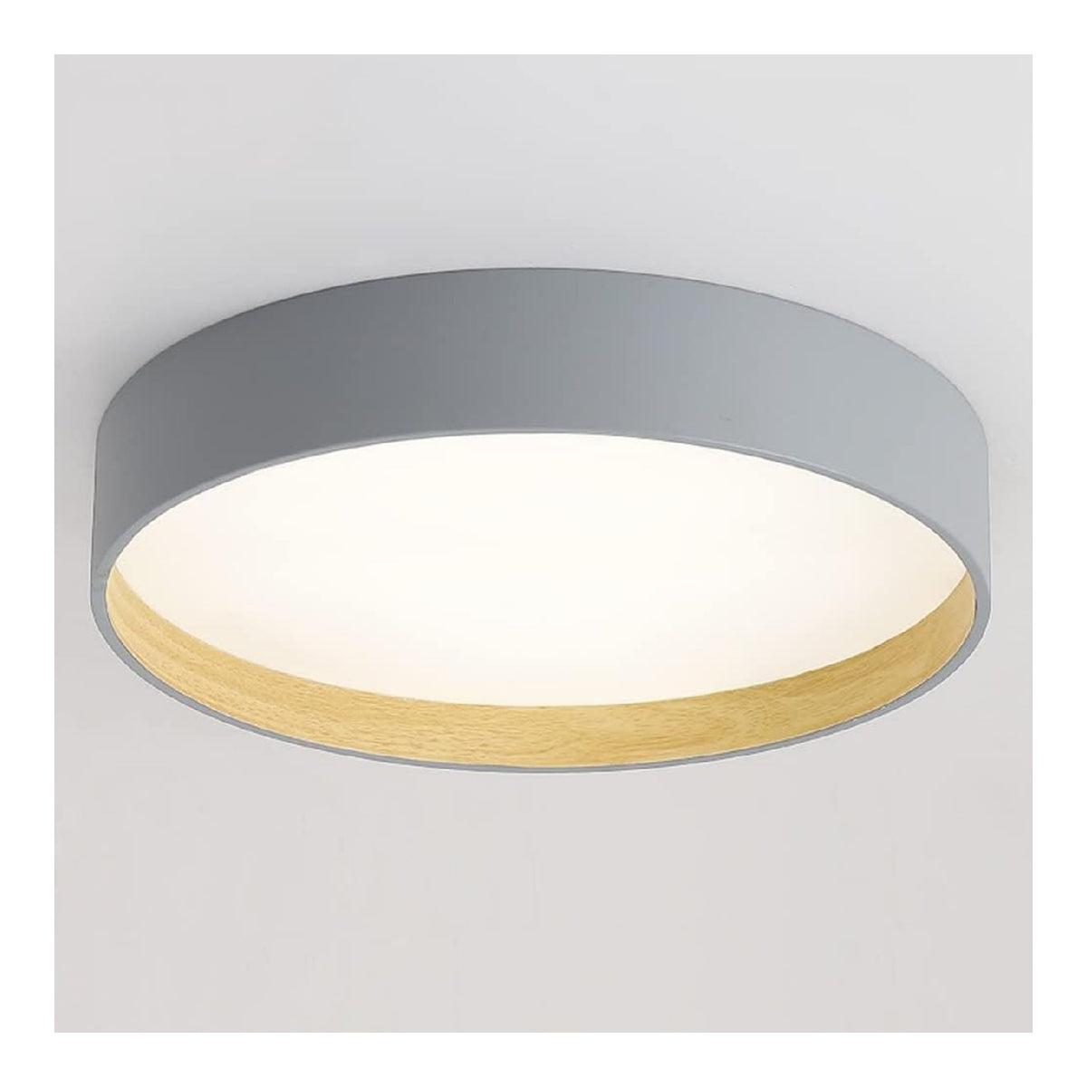 Plafonnier Blanc et Ambre a presence elegante et lumiere agreable 4F-3598