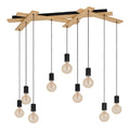 Suspension Noir et Ambre au style moderne avec conception fonctionnelle E27 C6-5609