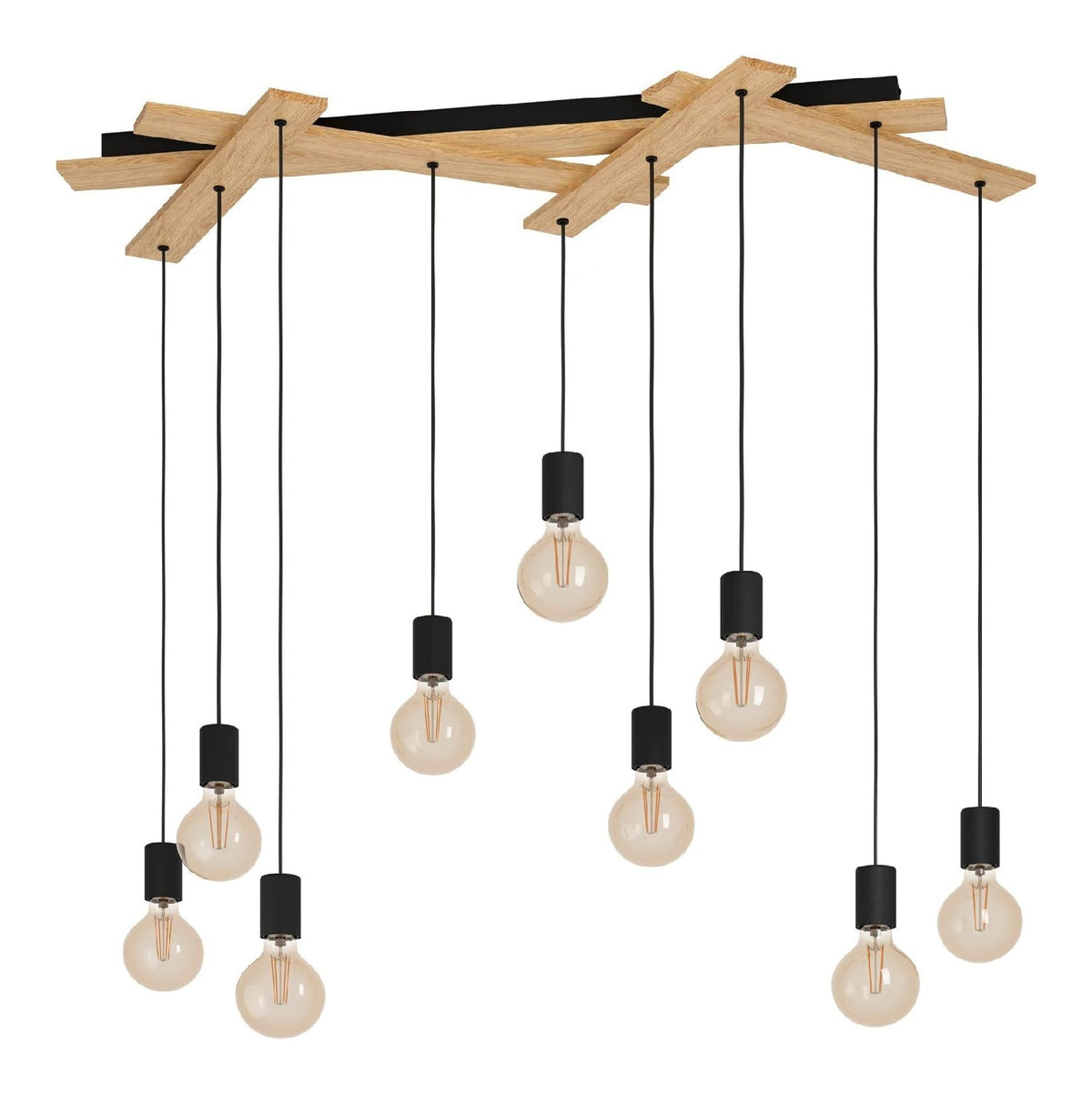 Suspension Noir et Ambre au style moderne avec conception fonctionnelle E27 C6-5609