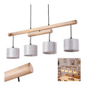 Suspension Noir et Gris aux lignes epurees avec eclairage confortable IP20 E27