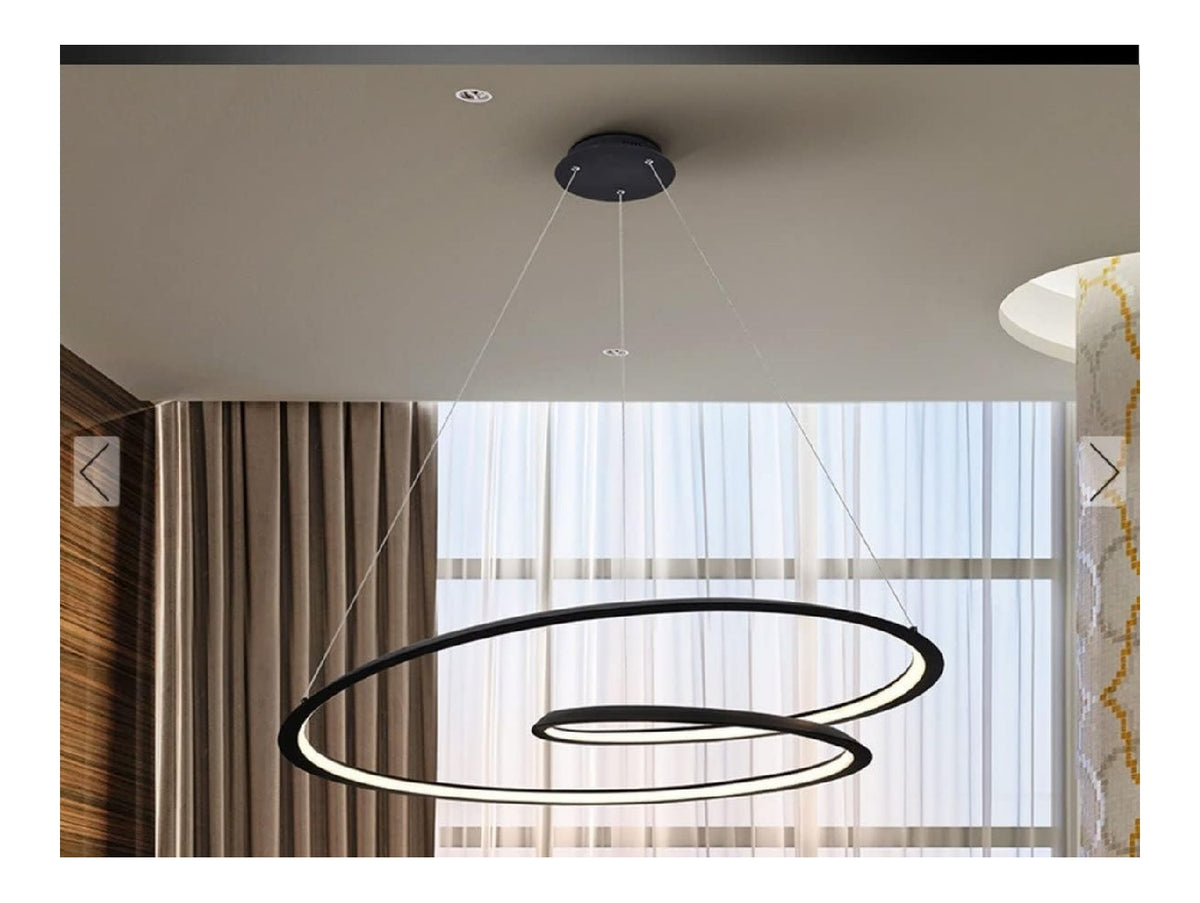 Suspension Noir au style moderne avec conception fonctionnelle 3000K