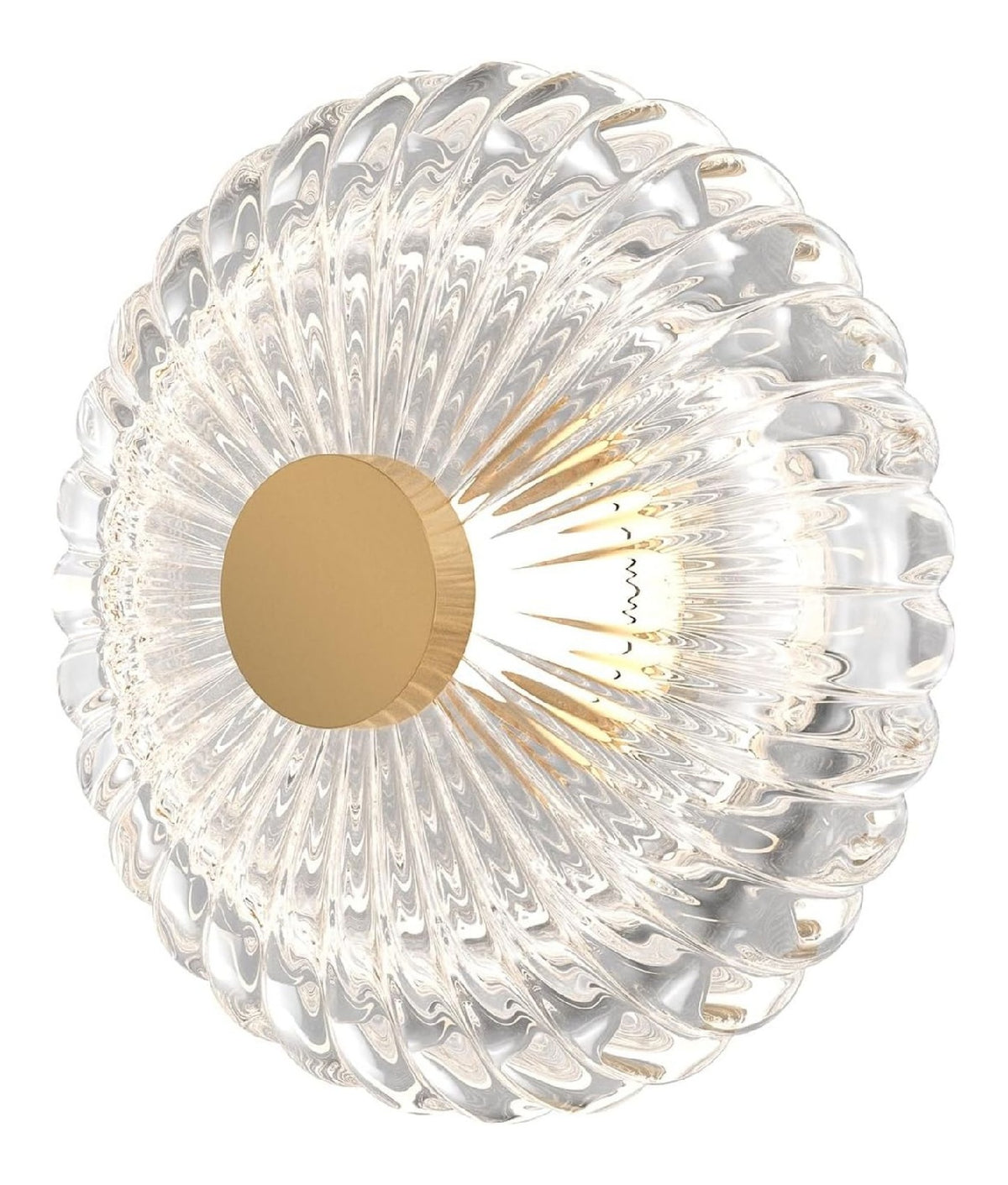 Applique murale Blanc et Dore a presence elegante et lumiere agreable 3000K